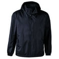 thumbnail image 1 of Men's Water Resistant Zip Up Hooded Lightweight Windbreaker Rain Jacket (Navy Blue,2XL) LAX, 1 of 3
