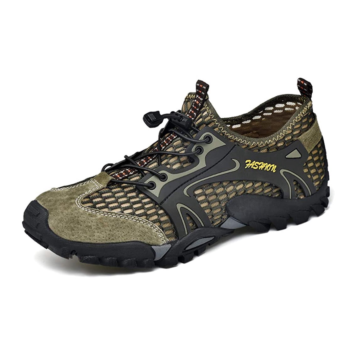Men's Water Shoes Quick Dry Sports Aqua Soft Hiking Breathable Lightweight Outdoor Mesh Barefoot Training Walking 12.5-13 Green