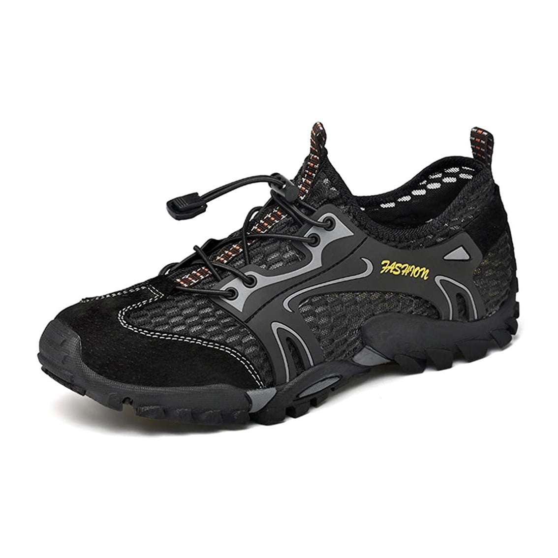 Men's Water Shoes Quick Dry Sports Aqua Soft Hiking Breathable Lightweight Outdoor Mesh Barefoot Training Walking 8.5-9 Black