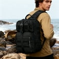 thumbnail image 1 of Men's Waterproof Backpack Style Shoulder Crossbody Bag, Multi Functional Large Capacity Adjustable Strap Sling Bag, Durable Fabric Chest Bag for Travel Commute Gym Daily Use,Black, 1 of 6