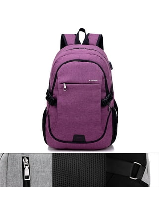 Deago Laptop Backpack, Business Anti Theft with lock Waterproof Travel  Backpack with USB Charging Port for Laptops up to 17 inches (Purple) 