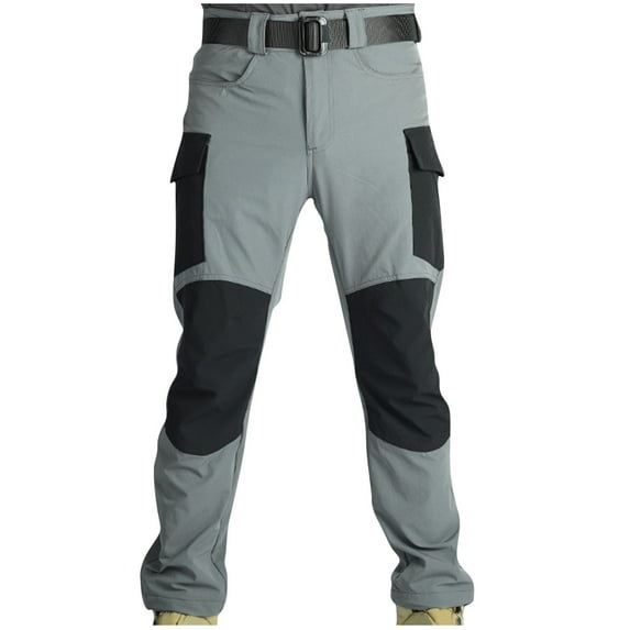 Men's Waterproof Cargo Pants Lightweight Outdoor Quick Dry Fishing Hiking Travel Work Pants with Multi-Pockets
