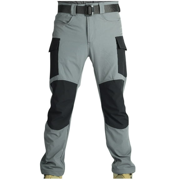 Men's Waterproof Cargo Pants Lightweight Outdoor Quick Dry Fishing Hiking Travel Work Pants with Multi-Pockets