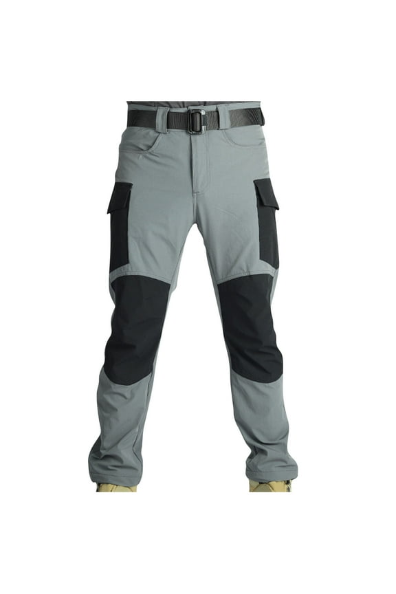Men's Waterproof Cargo Pants Lightweight Outdoor Quick Dry Fishing Hiking Travel Work Pants with Multi-Pockets