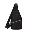 thumbnail image 1 of Men's Waterproof Crossbody Bag with Multifunctional Design, Lightweight, Spacious Storage, Adjustable Strap, and Headphone Port for Outdoor Activities and Travel, 1 of 5