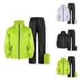 thumbnail image 1 of Men's Waterproof Cycling Rain Suit Hooded Jacket and Pants Set for Outdoor Sports, Motorcycle Riding & All Seasons, 1 of 6
