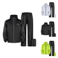 thumbnail image 1 of Men's Waterproof Cycling Rain Suit Hooded Jacket and Pants Set for Outdoor Sports, Motorcycle Riding & All Seasons, 1 of 6