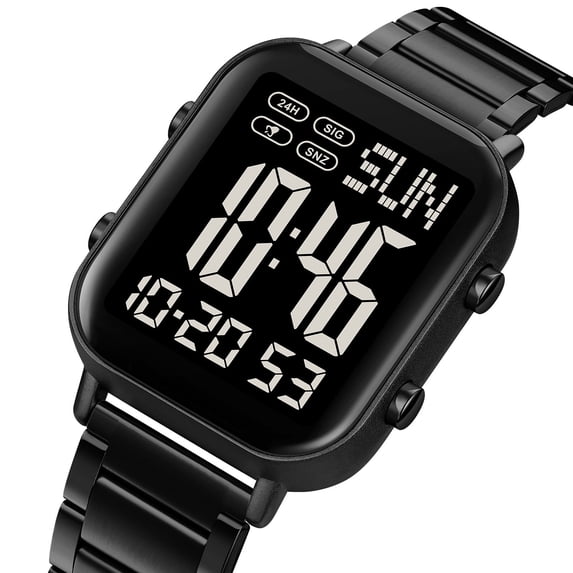 Men's Waterproof Digital Sports Watch with Luminous Display and Long Battery Life, Rugged Outdoor Watch for Hiking, Camping, Running, Swimming and Climbing Activities
