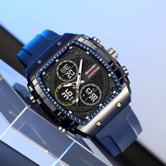 Men's Waterproof Digital Sports Watch with Luminous Display and Long Battery Life, Rugged Outdoor Watch for Hiking, Camping, Running, Swimming and Climbing Activities