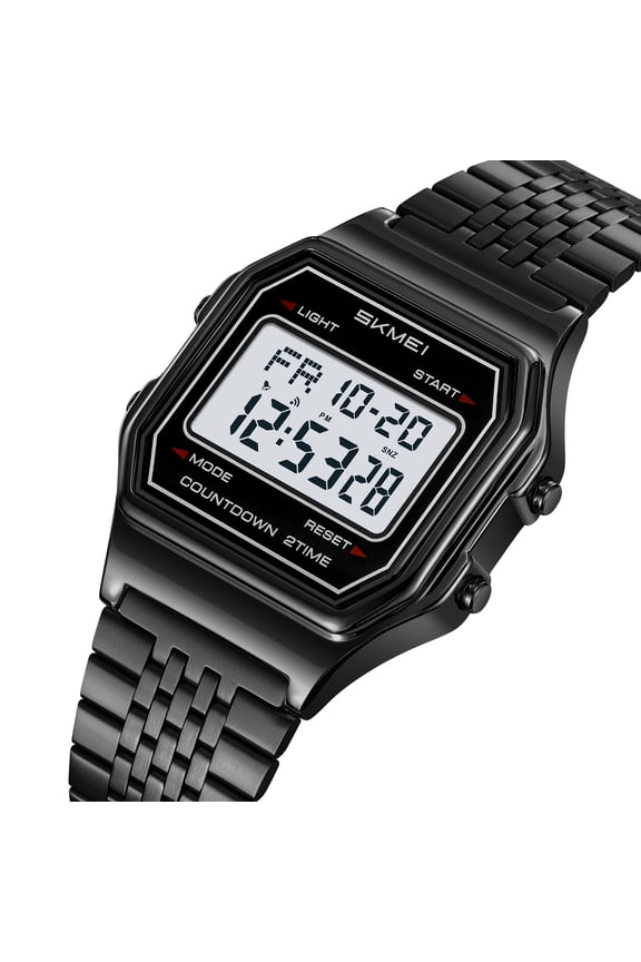 Men's Waterproof Digital Sports Watch Luminous Display Multi-Functional Outdoor Adventure Timepiece