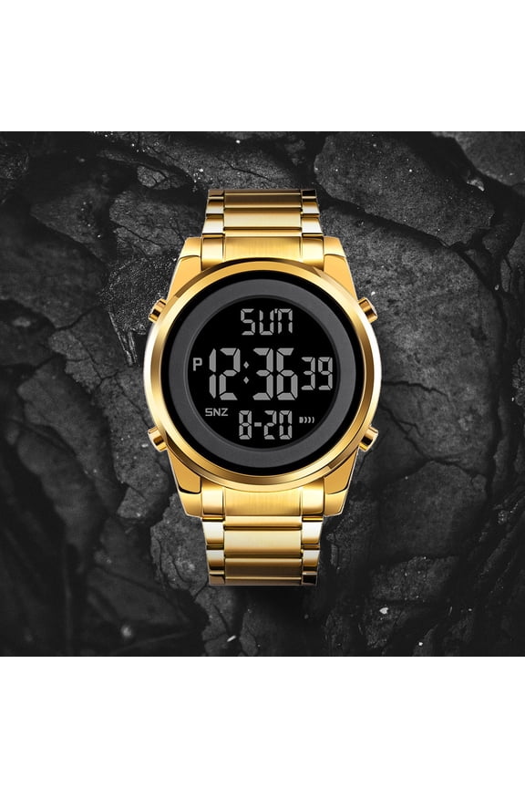 Men's Waterproof Digital Sports Watch, Rugged Outdoor Watch with LED Backlight, Alarm Stopwatch, for Hiking Camping Running Swimming