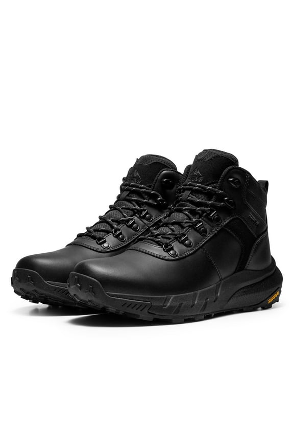 Men's Waterproof Hiking Boots Lightweight Outdoor Mid Trekking Leather Shoes Basin