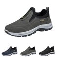 thumbnail image 1 of Men's Waterproof Hiking Shoes Slip On Walking Shoes Orthopedic Arch-Support Trainers - Lightweight Breathable Upper | Cushioned | Non-Slip Rubber Outsole | Outdoor Trail Gray 43, 1 of 6