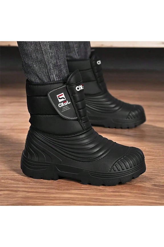 Men's Waterproof Insulated Snow Hiking Boots, Skid-Resistant, Warm & Durable Winter Boots for Hiking, Skiing, and Outdoor Activities