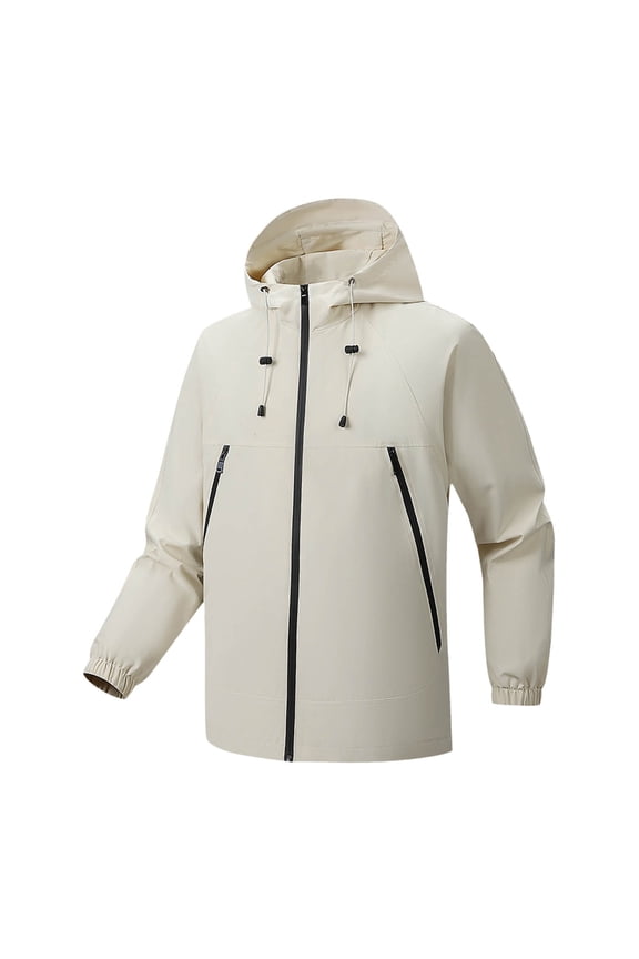 Men's Waterproof Jacket Full Zip Windproof Lightweight Jackets Insulated Softshell Ski Tactical Coat Running Fishing Climbing Snowboarding Windbreak Outwear Insulated Outing Overcoat