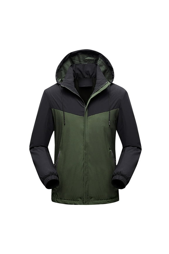 Men's Waterproof Jacket Full Zip Windproof Lightweight Jackets Outdoor Softshell Ski Tactical Coat,Running Climbing Fishing Snowboarding Windbreak Outwear Insulated Outing Overcoat