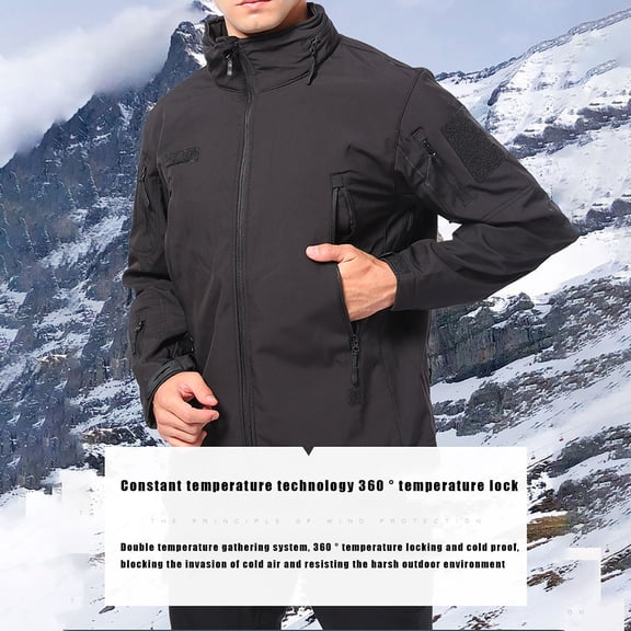 Men's Waterproof Jacket Snow Coat Windbreaker Autumn And Charge Coat Thin Outdoor Mountaineering And Riding Windproof Work Coat
