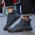 thumbnail image 1 of Men’s Waterproof Leather Boots,Wide Toe Box Ankle Boots with Cushioned Insole,Comfortable Non-Slip Outdoor Walking Shoes, 1 of 6