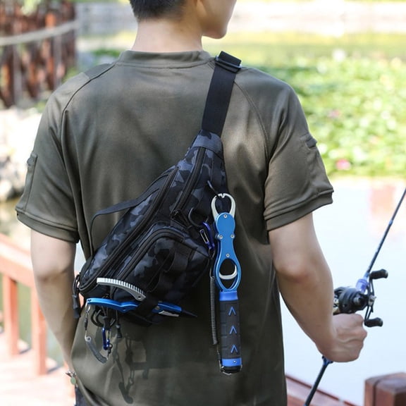 Men's Waterproof Lure Waist Pack – Multi-Functional Tactical Fanny Pack with Bottle Holder for Fishing, Hiking, Cycling, Travel & Outdoor Sports (Compact & Lightweight)