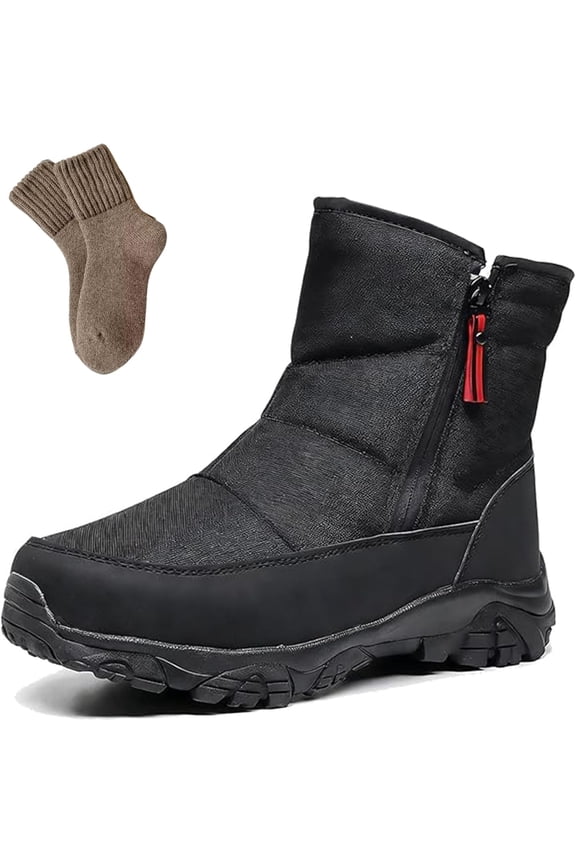 Men’s Waterproof Orthotic Winter Work Boots, Extreme Cold Protection, Non-Slip Durable Sole, All-Day Comfort Insulated Boots