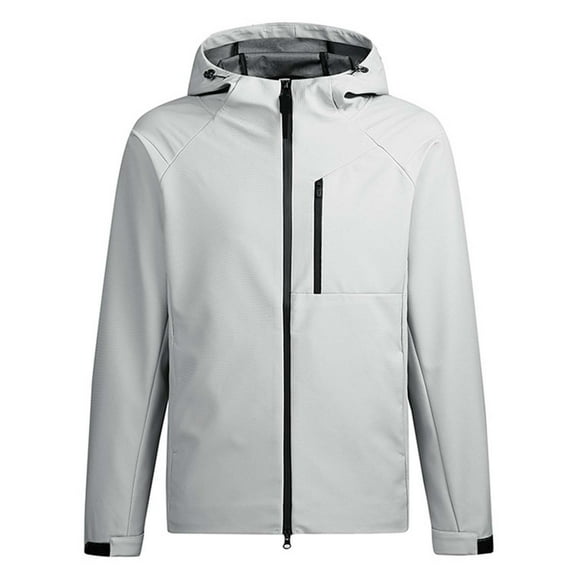 Men's Waterproof Rain Jacket Insulated Windproof Jackets Outdoor Lightweight Rain Shell Coat Jackets Hiking Golf Packable Hood