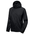 thumbnail image 1 of Men's Waterproof Rain Jacket, Lightweight Hooded Windbreaker for Hiking Cycling Black S, 1 of 7