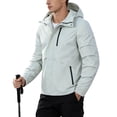 thumbnail image 1 of Men's Waterproof Rain Jacket Lightweight Rain Coat Men Windbreaker Fall Jacket with Hood for Outdoor Hiking Cycling 2026 Fall Outfits(014_Light Gray,XL), 1 of 4