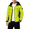 thumbnail image 1 of Men's Waterproof Rain Jacket Lightweight Rain Coat Men Windbreaker Fall Jacket with Hood for Outdoor Hiking Cycling 2026 Fall Outfits(01_Yellow,XL), 1 of 4