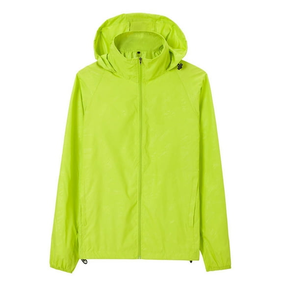 Men's Waterproof Rain Jacket Windproof Light Sun-proof Sports Jacket Outdoor with Hood
