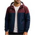 thumbnail image 1 of Men's Waterproof Raincoat Lightweight Rain Jacket Hooded Windbreaker with Pockets for Outdoor Rain Coats, 1 of 3