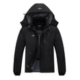 thumbnail image 1 of Men's Waterproof Ski Jacket with Fleece Lining - Winter Snow Coat for Hiking & Outdoor Sports Black XX-Large, 1 of 9