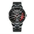 thumbnail image 1 of Men's Waterproof Stainless Steel Quartz Sports Watch with Car Wheel Rim Design, Racing Style Analog Wristwatch, Perfect Gift for Car Enthusiasts, 1 of 1