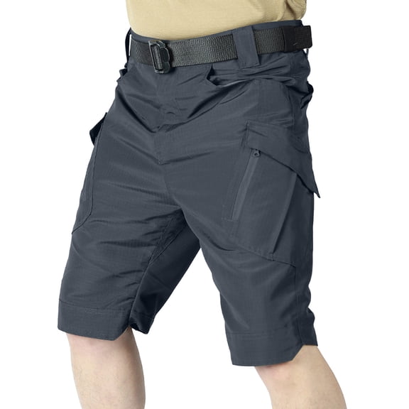Men's Waterproof Tactical Short Pants Outdoor Lightweight Solid Color Workwear Shorts