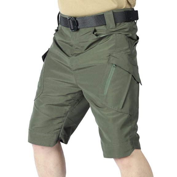Men's Waterproof Tactical Short Pants Outdoor Lightweight Solid Color Workwear Shorts