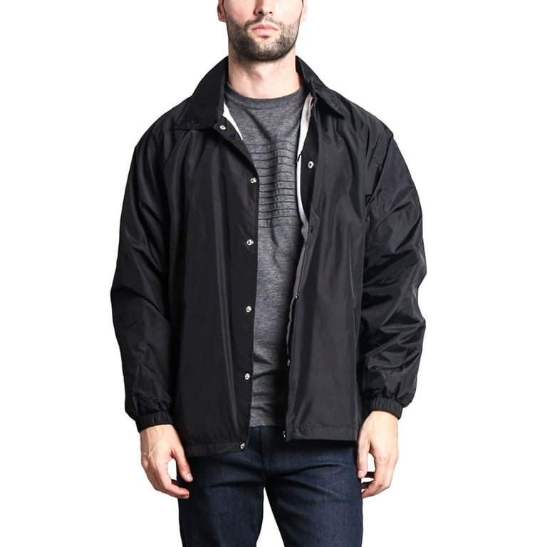 Men s Waterproof Windbreaker Jacket VOS Black 2X Large