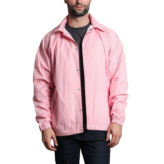 Men's Waterproof Windbreaker Jacket VOS - Pink - 2X-Large