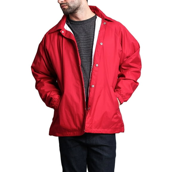 Men's Waterproof Windbreaker Jacket VOS - Red - 3X-Large