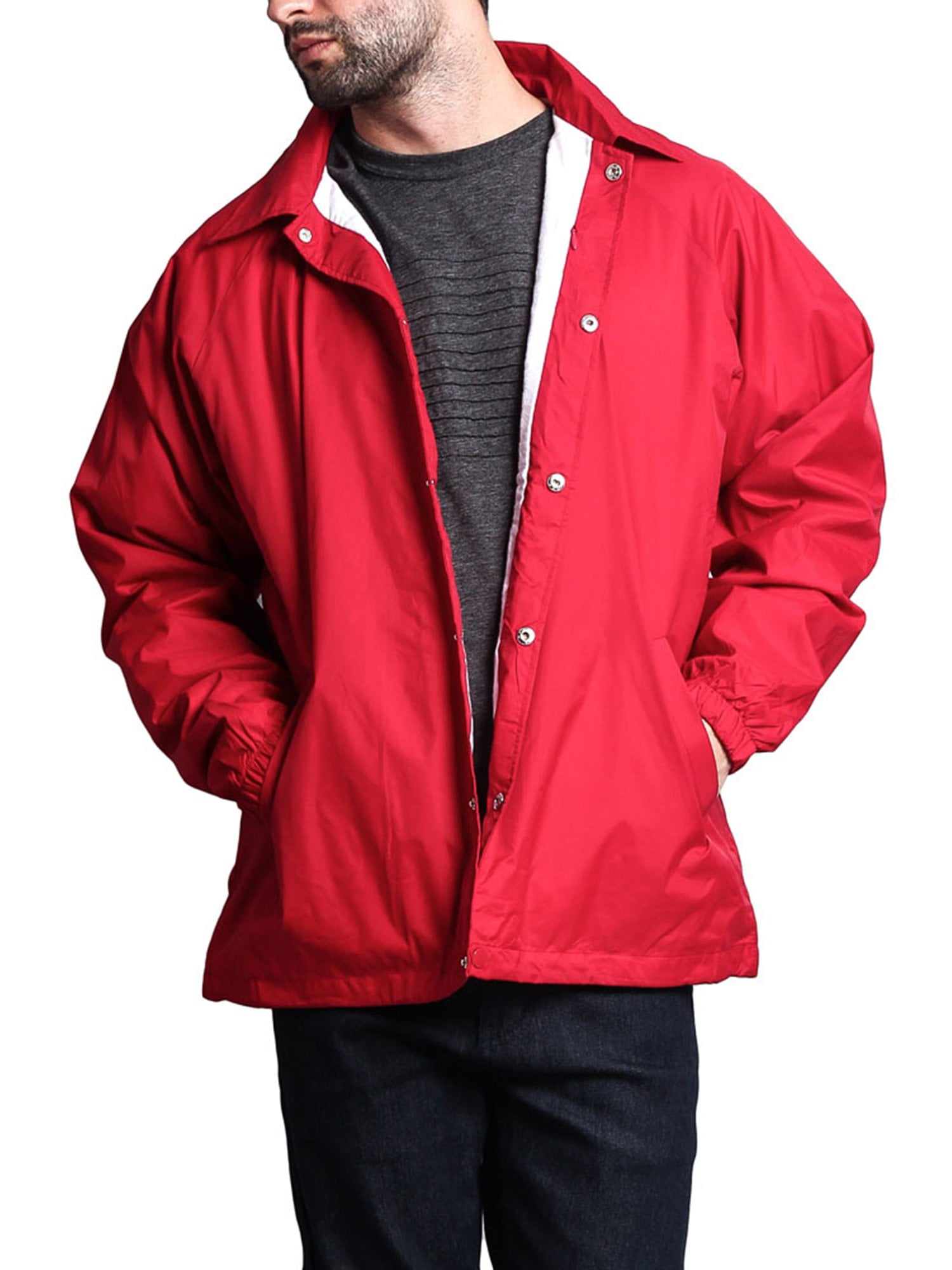 Men's Waterproof Windbreaker Jacket VOS Red Medium