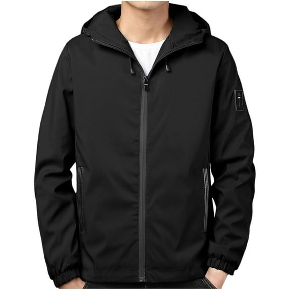 Men's Waterproof Windbreaker Jacket with Hood Lightweight, Breathable, and Durable Outerwear for All Seasons