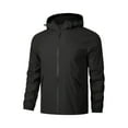 thumbnail image 1 of Men's Waterproof Windproof Outdoor Colorblock Zip-Up Jacket with Zipper Pockets (for Hiking & Camping), Black, Size L, 1 of 3
