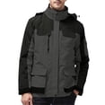 thumbnail image 1 of Men's Waterproof Winter Jacket with Detachable Hood Work Coat Windbreaker Thermal Insulated Snowboard Ski Warm Outover, 1 of 7