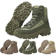 thumbnail image 1 of Men's Waterproof Work Boots with Side Zipper – Non Slip Orthopedic Hiking Shoes, Lightweight Tactical Combat Boot for Outdoor, Camping, Motorcycle & Work, 1 of 15