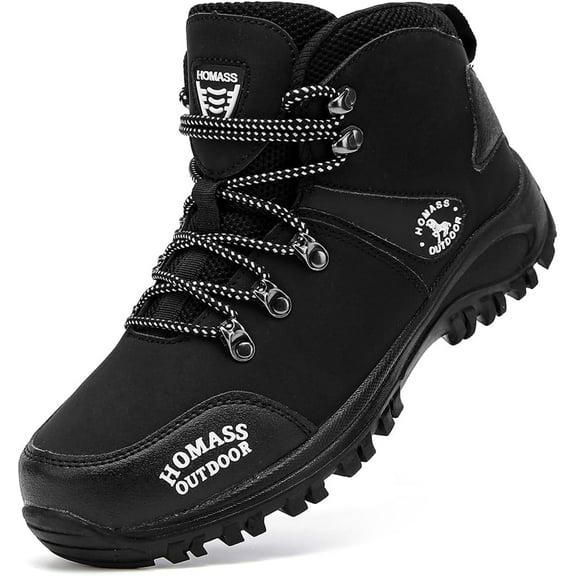 Men's Waterproof Work & Hiking Boots - Thermal Leather Ankle Boots | Ideal for Snow, Climbing, Trekking & Backpacking