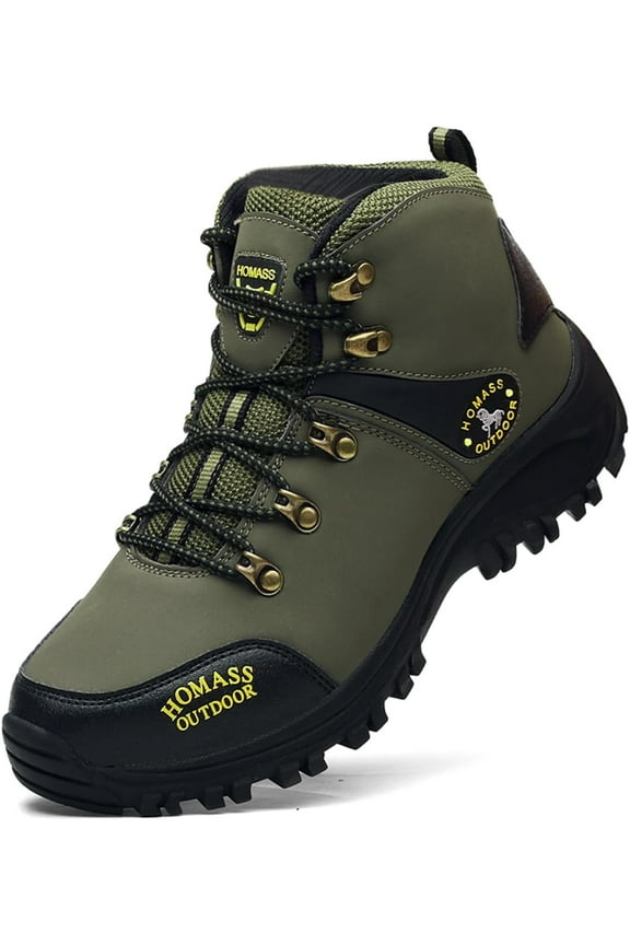 Men's Waterproof Work & Hiking Boots - Thermal Leather Ankle Boots | Ideal for Snow, Climbing, Trekking & Backpacking