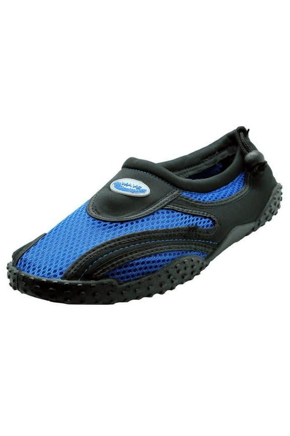 Men`s Aqua Water Shoes, Quick Drying Athletic Footwear, Black, 7-13