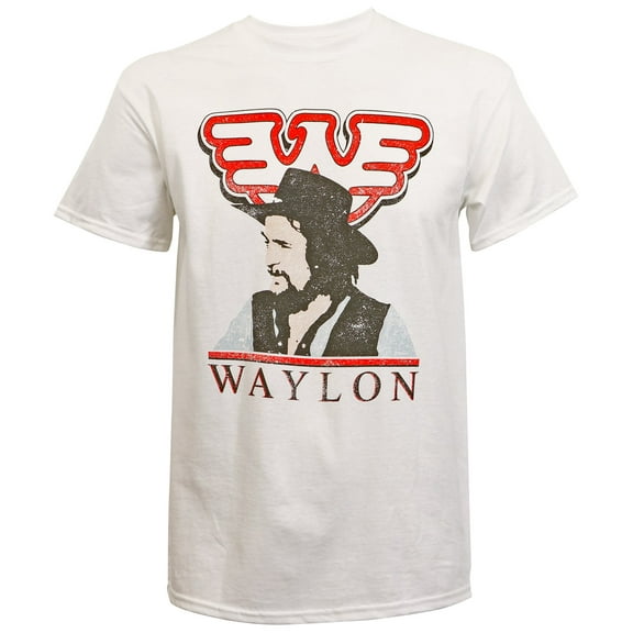 Waylon Jennings Men's Colorized T-Shirt White 3XL