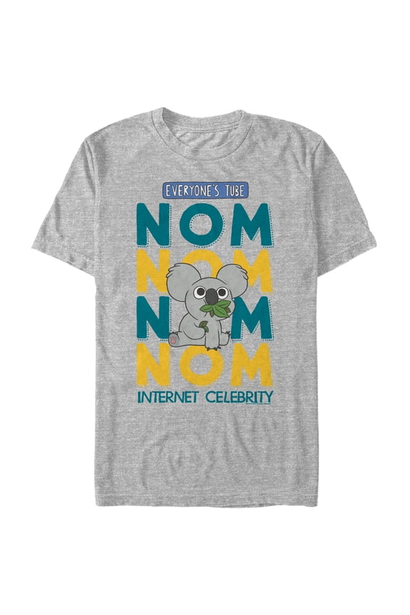 Men's We Bare Bears Nom Nom Koala Internet Celebrity Graphic Tee Athletic Heather 3X Large