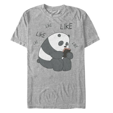 Men's We Bare Bears Panda Internet Likes  Graphic Tee Athletic Heather X Large
