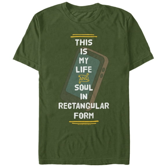 Men's We Bare Bears Panda Soul in Rectangular Form Graphic Tee Military Green Large