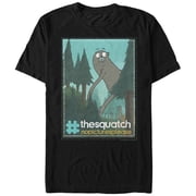 Mens We Bare Bears The Squatch No Pictures Graphic Tee Black Small